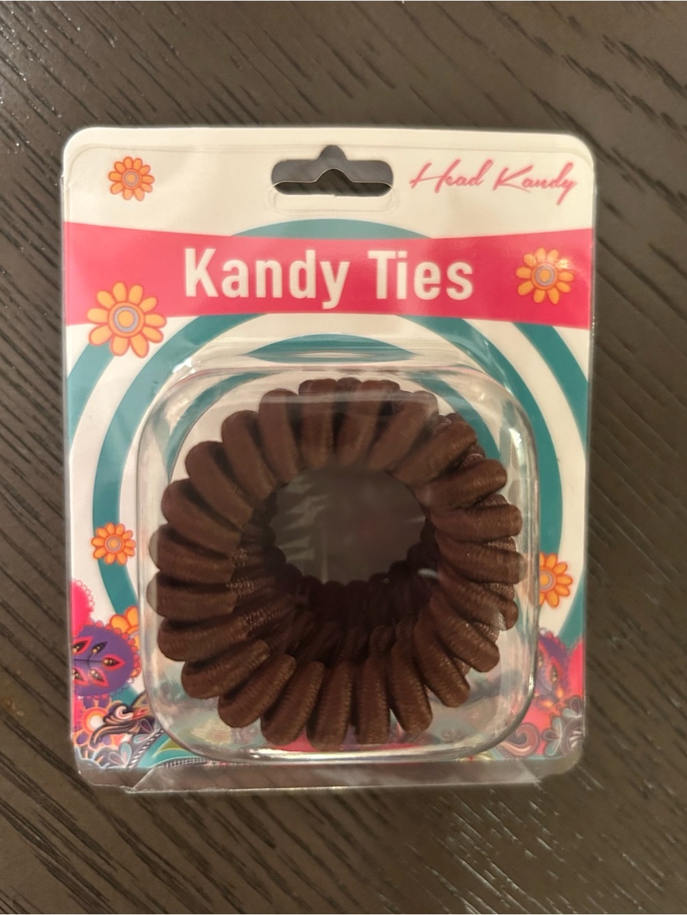 HEAD KANDY Kandy Ties Women’s Brown Spiral Hair Coil - Kandy Ties